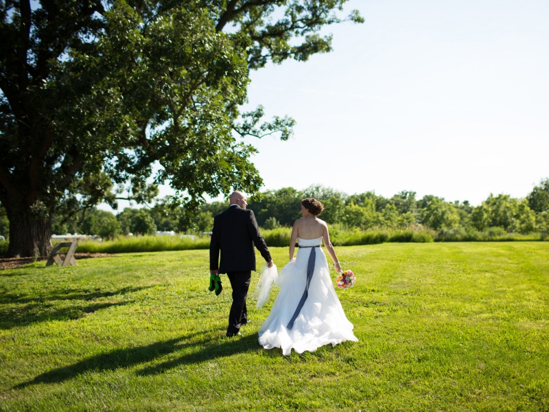 Wedding Photo on Mowed Grounds
